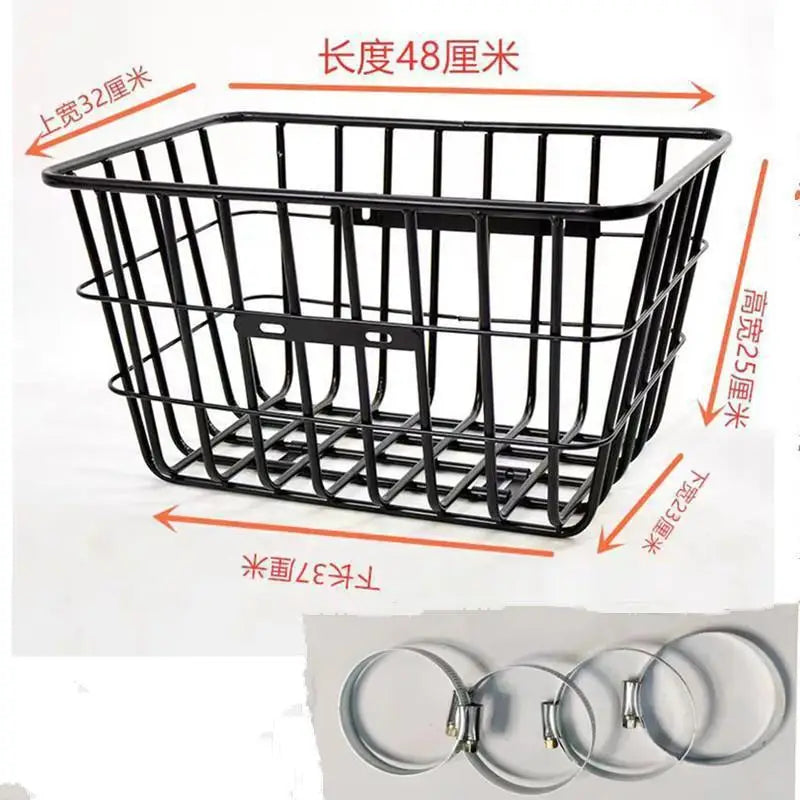 panier vélo acier noir grille moderne clips fixation durable étanchearrière vélo.storage