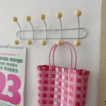 porte sacs mural moderne sacs tissu clips transparents rangement maison