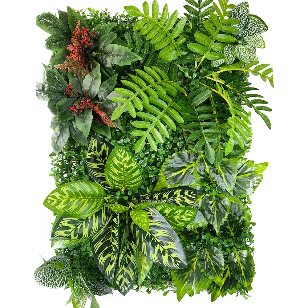 panneau mur végétal artificiel plantes vertes fleurs décor extérieur jardin maison naturel haute qualité