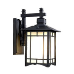 lampe murale noir beige grille fenêtre finition métallique classique rustique ampoule E27 LED IP65