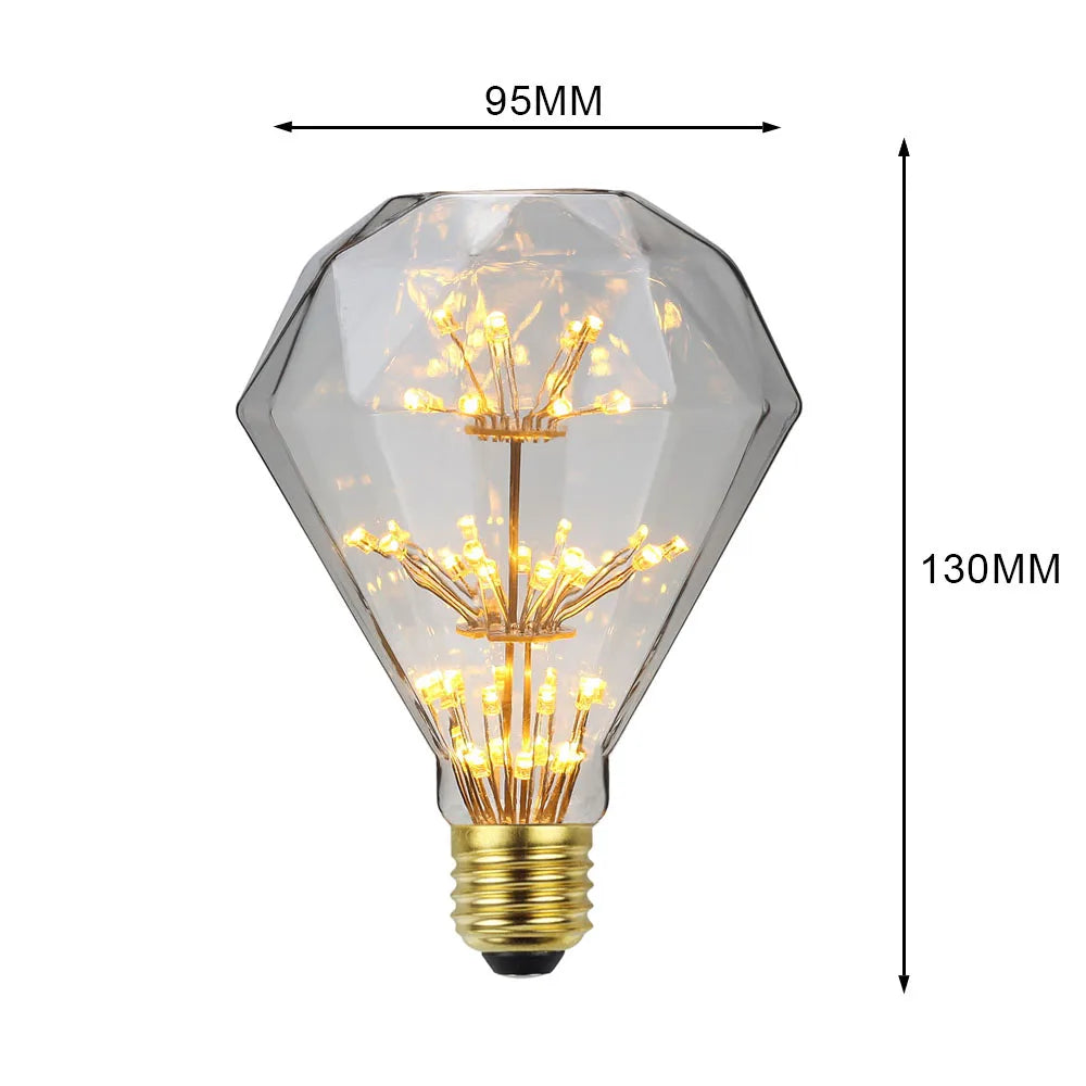 ampoules led décoratives vintage transparentes filament feuilles dorées opalescentes culot e27