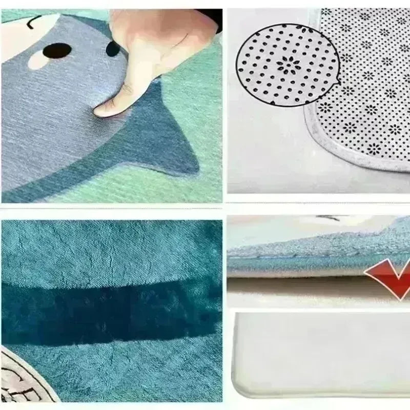 tapis doux moderne imperméable antidérapant polyester beige noir bleu marine