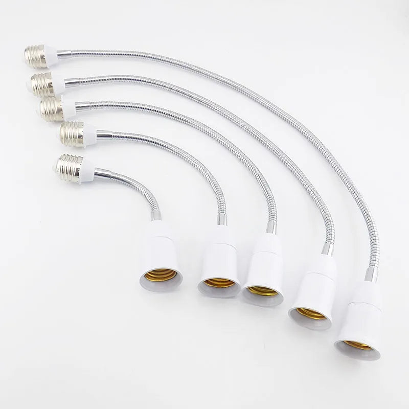 adaptateur ampoule E27 blanc flexible moderne 65mm 95mm 120mm adhésif métal certifié