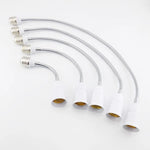 adaptateur ampoule E27 blanc flexible moderne 65mm 95mm 120mm adhésif métal certifié