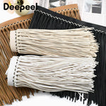franges simili cuir noir boho chic métalliques décoration textile maisonFRINGEDECORATIVE