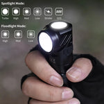 lampe torche rechargeable 2000 lumens led camping randonnée étanche noire