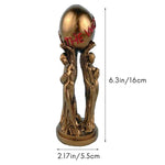 statue décorative résine bronze rouge figurines féminines globe art déco classement