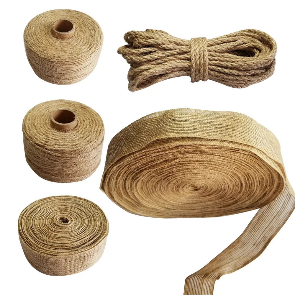 corde chanvre marron texture tissée haute ténacité naturelle rustique décoration artisanat DIY 1mm 2mm
