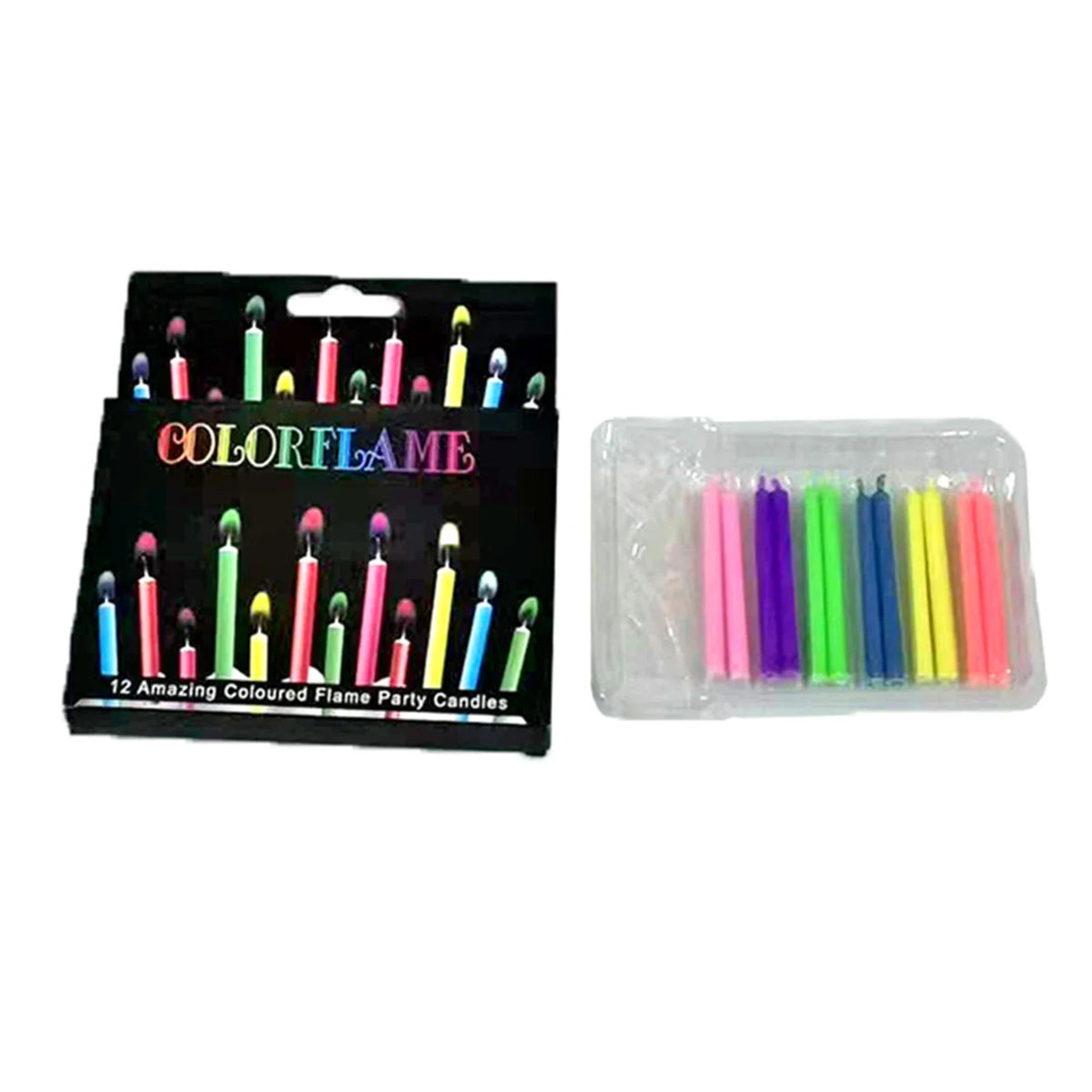 bougies anniversaire violet jaune bleu vert rose rouge adhésifs modernes simples super lumineuses fantaisie