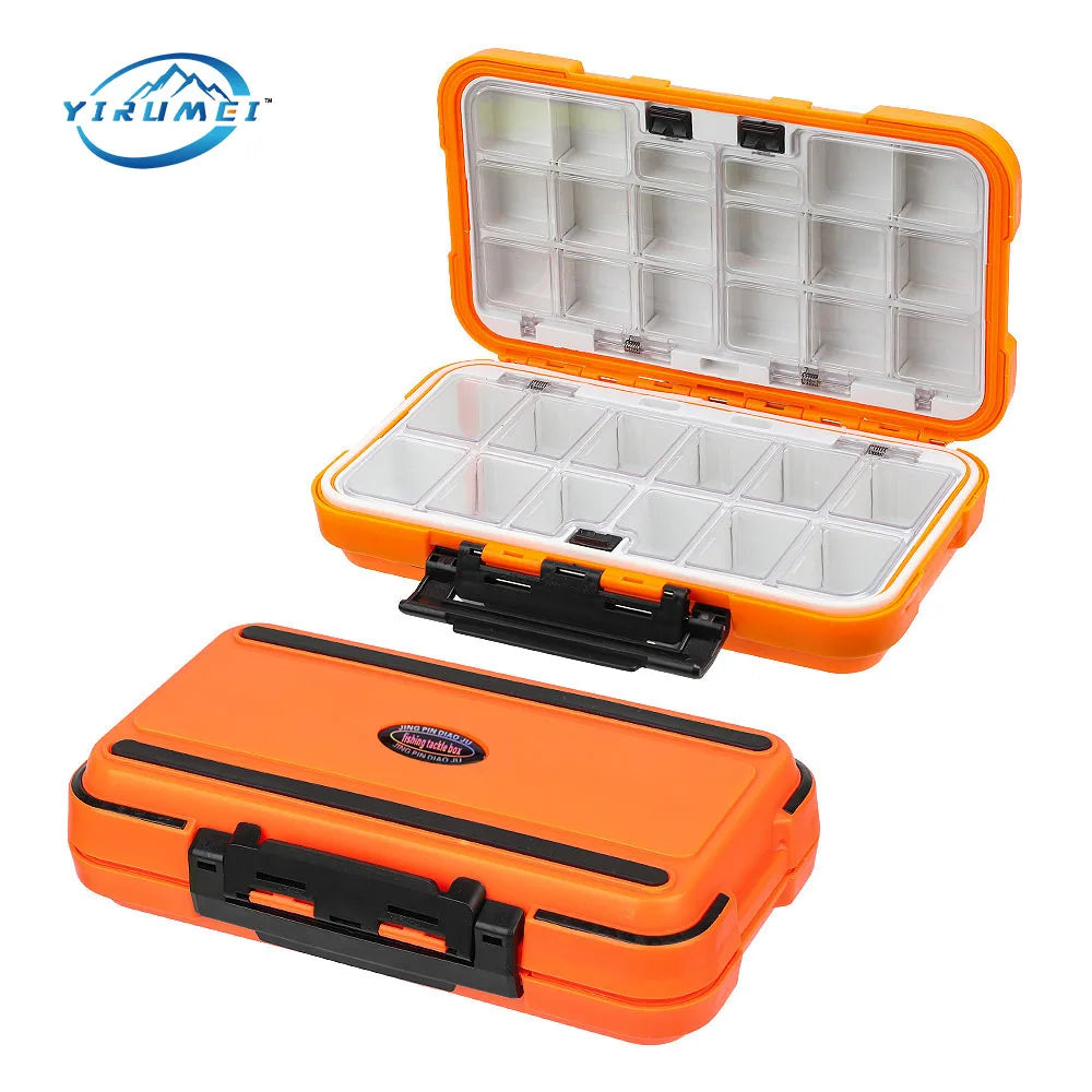 boîte rangement pêche hameçons leurre accessoires carpe pratique orange noir vert
