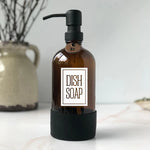 autocollant adhésif transparent distributeur savon liquide bouteille verre décoration salle bain