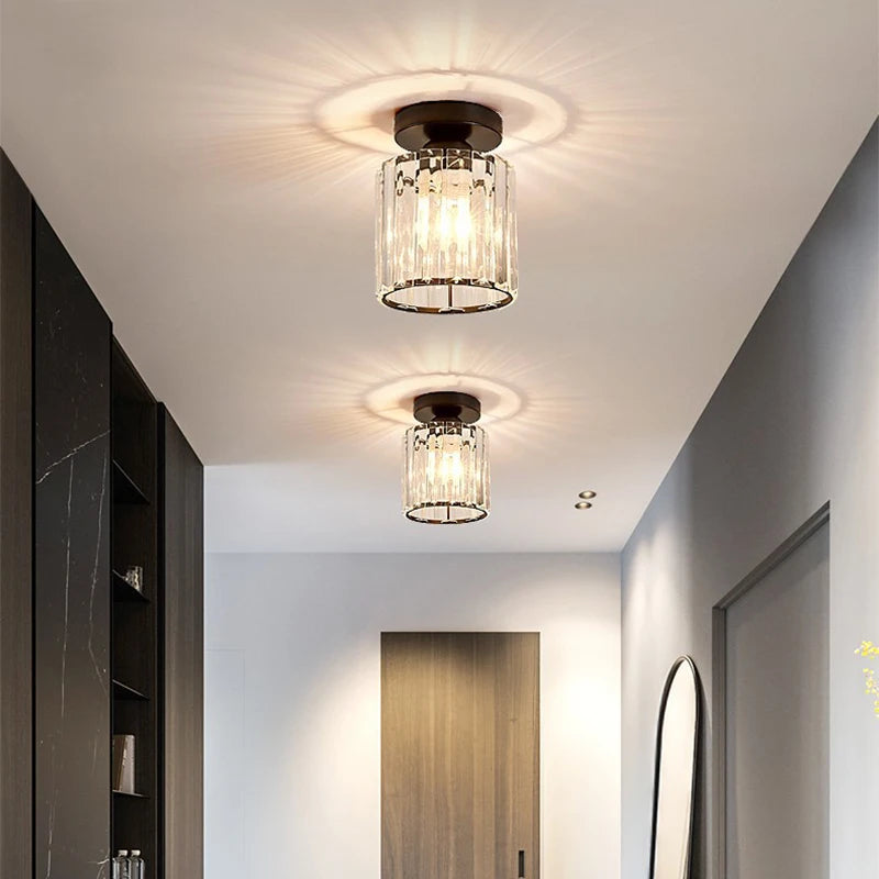 lampe moderne or noir cristal texture métallique élégante éclairage décoration chambre salon