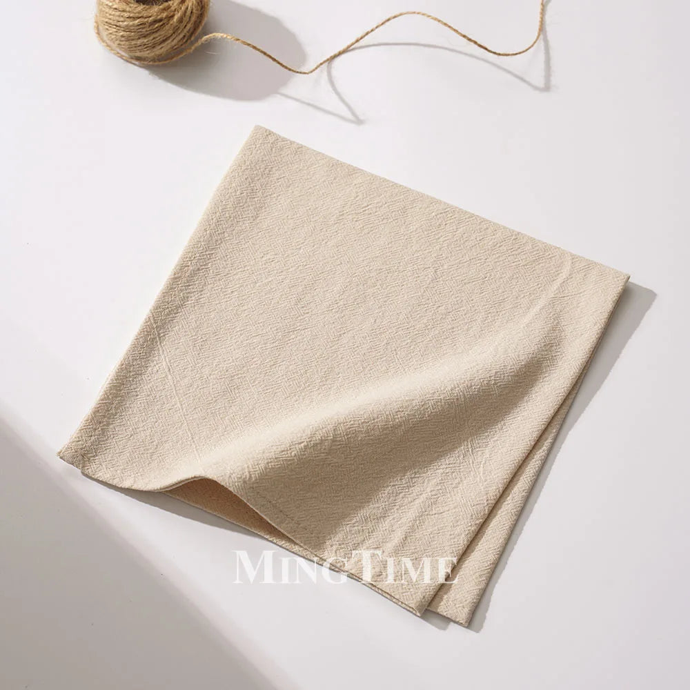 serviettes coton unies réutilisables classiques beige rose vert bleu marine table maison party