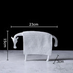 figurines animales vaches résine noir blanc modernes minimalistes décoratives deux image