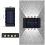 lampe murale solaire led noire moderne adhésive extérieure jardin decoration