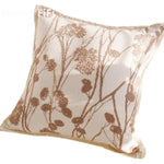 housse coussin décorative motif floral beige marron texture douce canapé lit salon moderne élégant