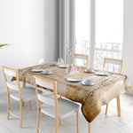 nappe table moderne rustique imitation bois beige marron blanc décoration mariage événementextérieur