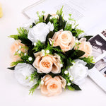 bouquet artificiel rose pâle blanc élégant intérieur mariage anniversaire baby shower