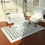 tapis peluche blanc multicolore moderne adhésif animal nature doux enfants decoration jouets