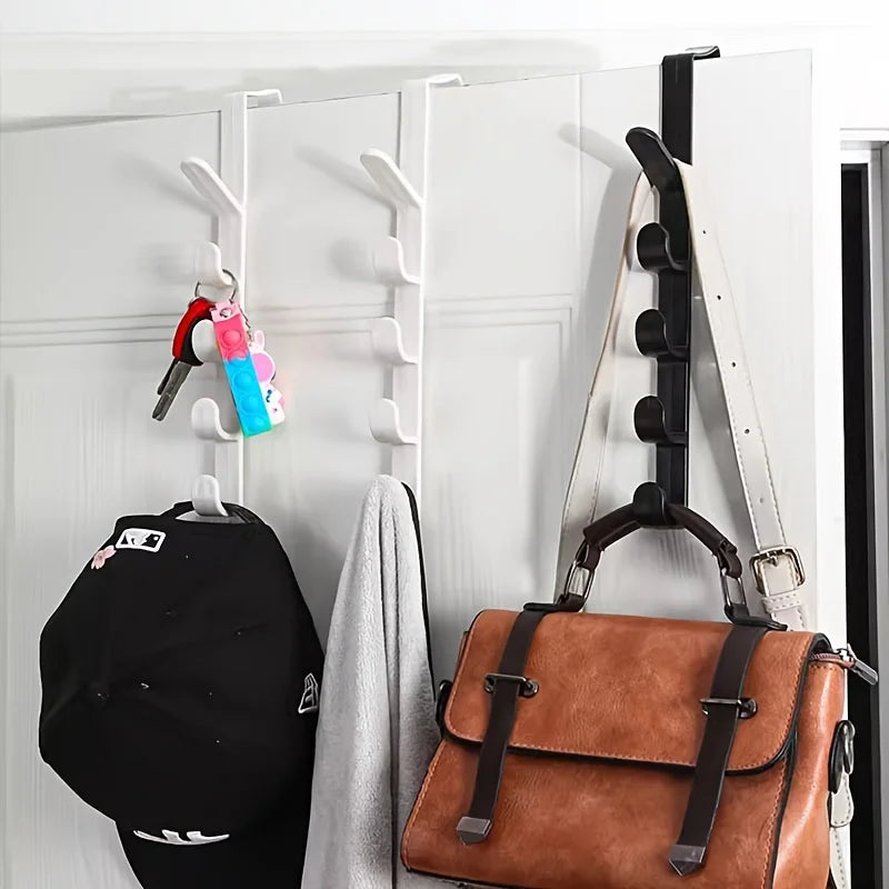 porte sacs porte serviettes adhésifs modernes noir blanc fonctionnels organisateurs crochets placard