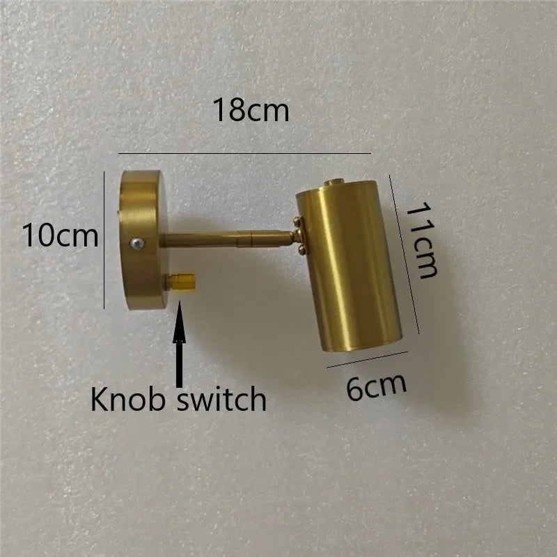 lampe murale moderne dorée fixée mur éclairage quotidien interrupteur mural LED 220V 110V 90