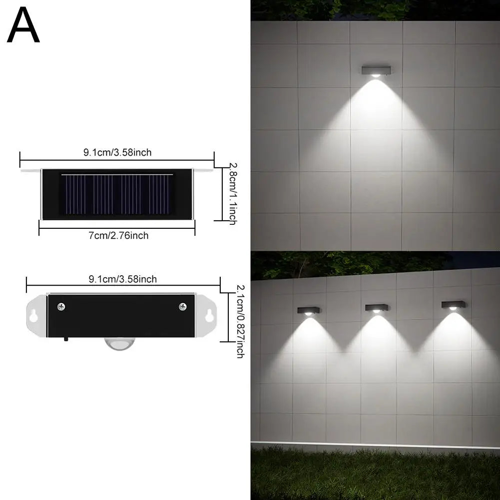 applique murale led moderne blanche rectangulaire fixée adhésifextérieur decoration jardin cour