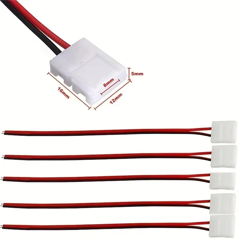connecteurs led blanc rouge noir adhésifs modernes fonctionnels 10 pièces