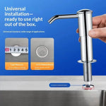distributeur savon liquide chrome moderne fixations vis sans piece inclusion