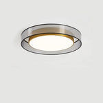luminaire plafonnier led moderne minimaliste noir doré blanc gauze texturée semi transparent acrylique