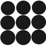 coasters silicone noirs texture moderne 10cm diamètre 12pcs opaques points uniformes