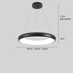 suspension lumineuse moderne noir blanc doré rond lisse opaque chaines led 2000 82000lm
