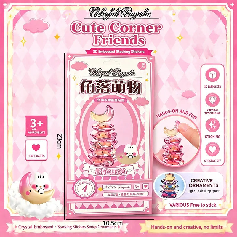 jouets construction 3d multicolores motifs animaux textures brillantes adhésif kawaii enfantin pièces base plate