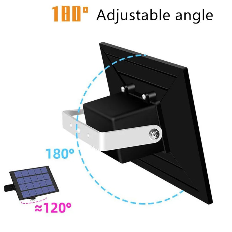 lampe solaire extérieure moderne étanche noir contrôleur télécommande fixations