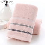 serviette bain coton polyester rayures modernes gris bleu rose rapide absorption durable