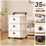 meuble rangement tiroirs roues blanc moderne rayures grises