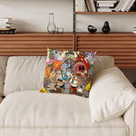 taies d'oreiller animées personnages cartoon jaune noir 40x40cm 45x45cm 50x50cm 60x60cm
