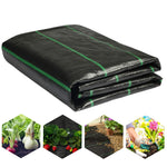 barrière anti herbes tissu noir maille fine 1000cm large résistant moderne clips inclusion lignes