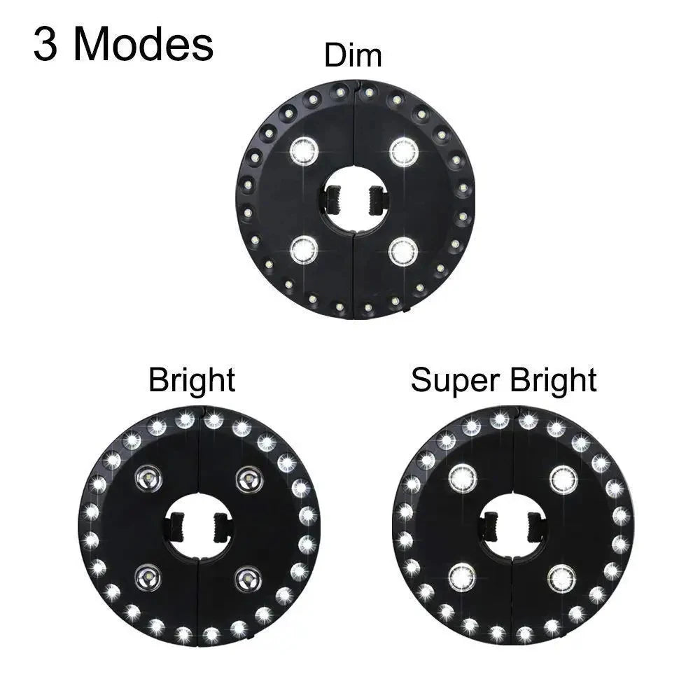 lampe solaire parasol led noir moderne clip jardin campingextérieur instructions inclusées