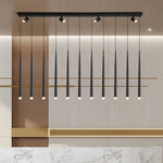 Suspension lumineuse moderne noire led minimaliste éclairage intérieur décoration maison 20 sources lumineuses