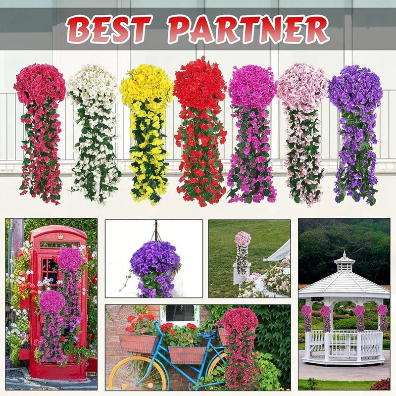 guirlande artificielle fleurs roses soie moderne decoration maison mariage anniversaireintérieur