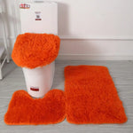 tapis toilette ensemble peluche douce moderne beige gris rose noir vert orange violet blanc