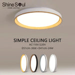 plafonnier led moderne bois naturel blanc salon chambre télécommande intensité variable éclairage intérieur