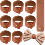 anneaux serviettes cuir marron vintage clous decor table thanksgiving farmhouse mariage banquet