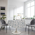 nappe ronde motif végétal franges rustique coton cérémonie mariage festivitéextérieur salon chambre