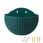 paniers suspendus tissés gris marron orange bleu moderne drainageextérieur