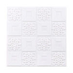 panneaux décoratifs blancs motif floral géométrique classique décoration murale autocollants 3d festive modernes