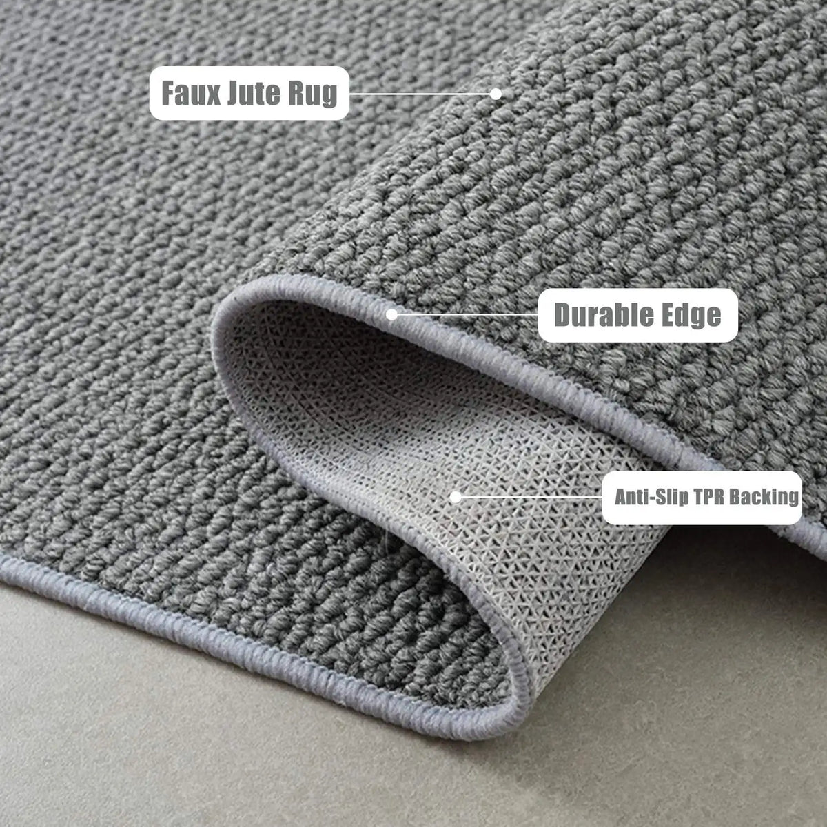 tapis moderne beige gris antidérapant scénique durable entrée couloir bain polyester