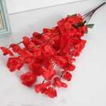 bouquet fleurs artificielles modernes 55cm rouge rose violet jaune blanc bleu anniversaire mariage décoration