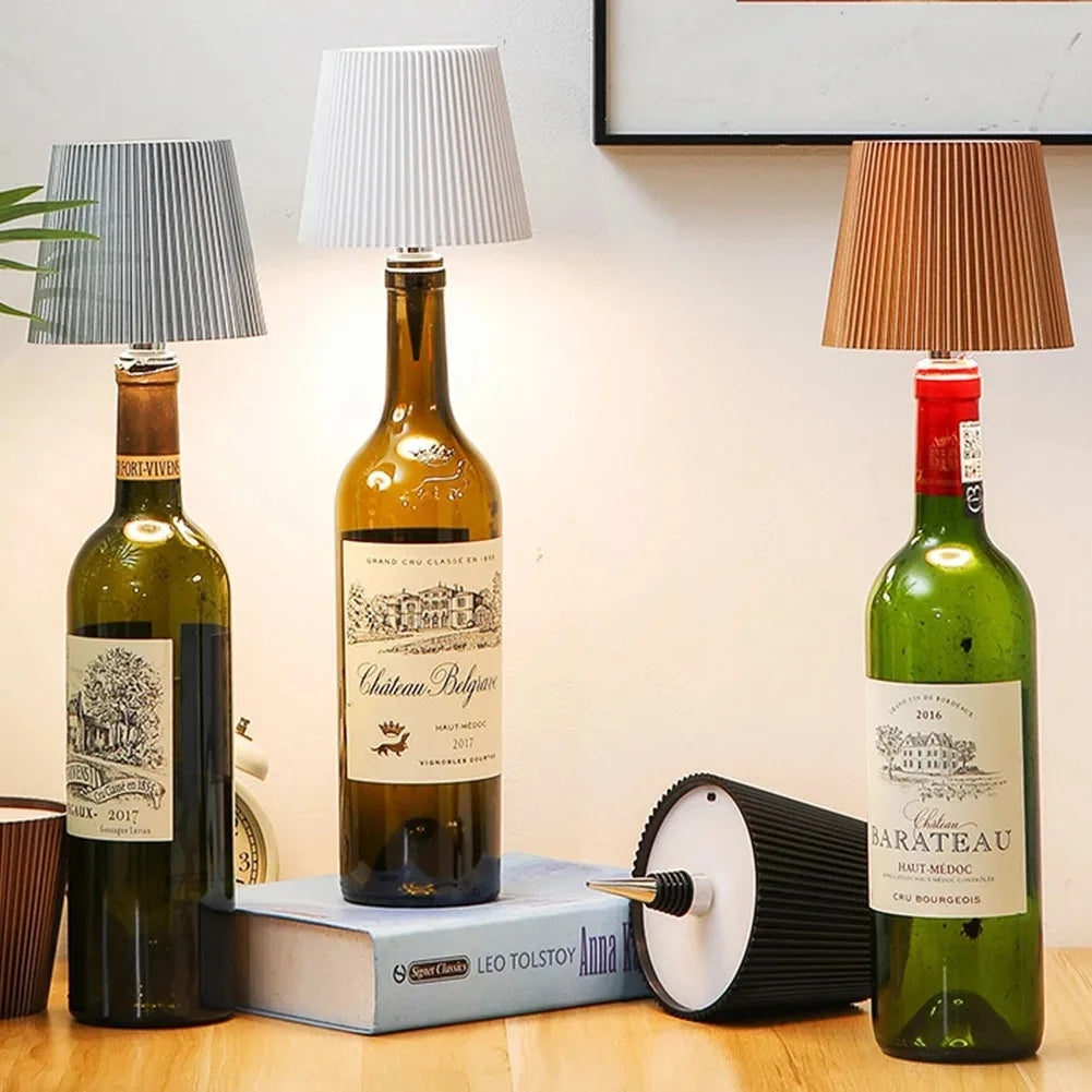 lampe table led rechargeable couleurs tactile gradation continue étiquette tissu plissé moderne minimaliste adhésif