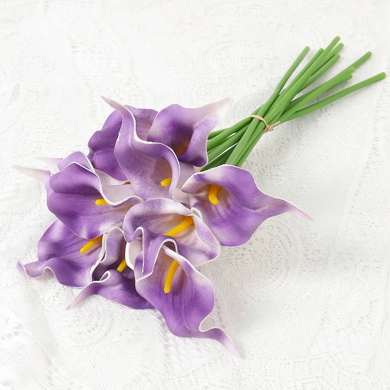 bouquet fleurs artificielles calla blanches vase décoration mariage fête maison
